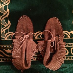 Boho fringe booties